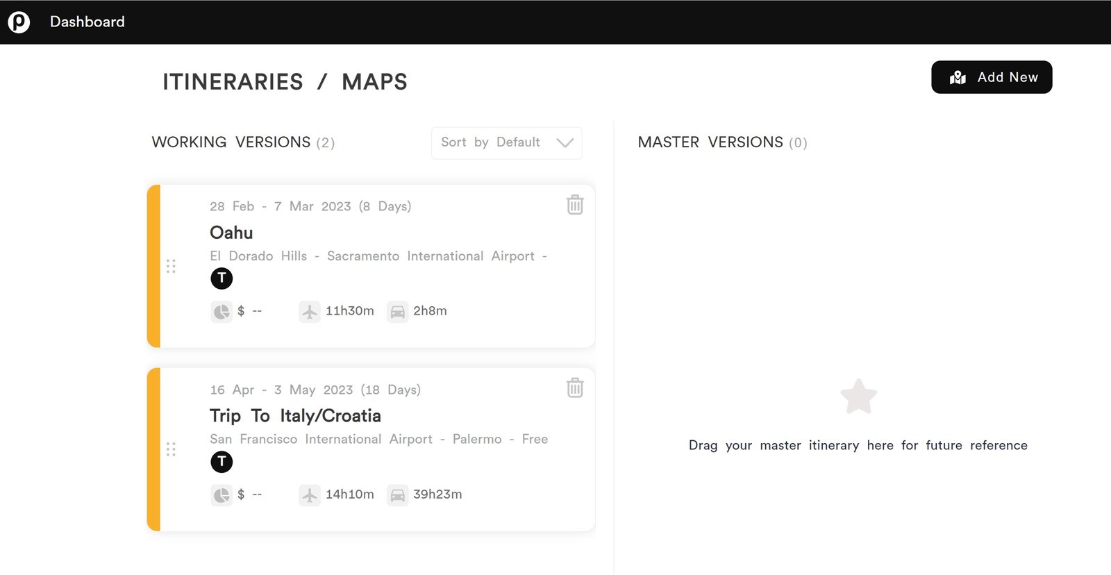Picture of Pebblar's dashboard