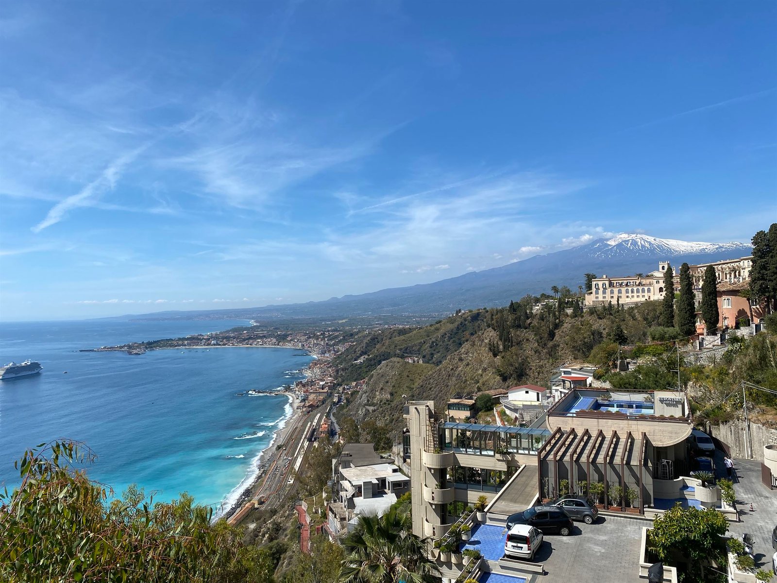 Mount Etna and the Sea at Taormina